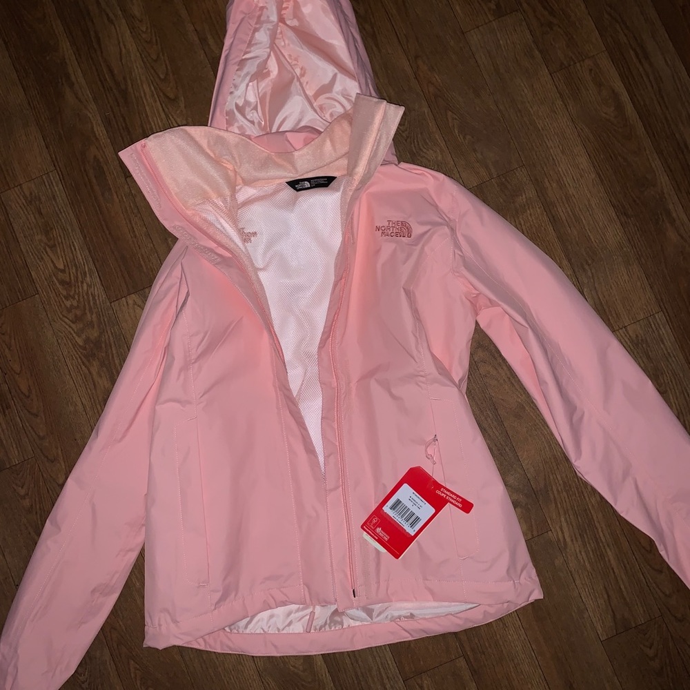 The North Face pink windbreaker jacket